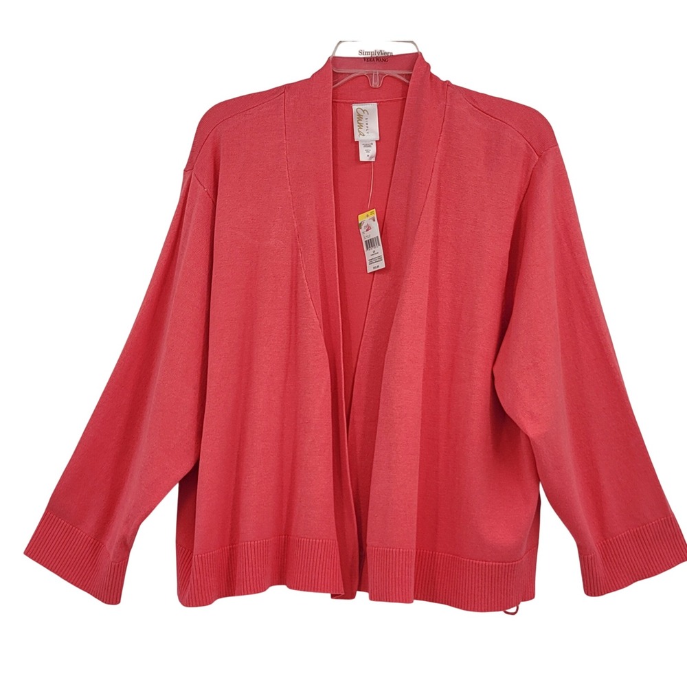 Simply Emma Women‎ Open Cardigan Sweater 3X Office Fall  Layer Preppy Minimalist